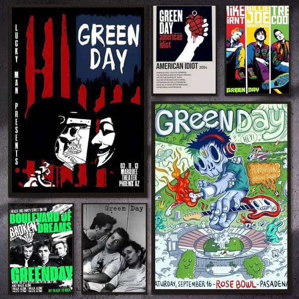G-Green Days Band Hot Poster Versatile HD Waterproof Wall Art Canvas painting Decor For Any Space Ideal Gift 26L0305