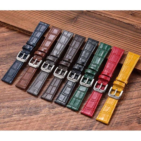 16/18/19/20/21/22mm Quality Watch Slub Pattern Leather Strap Universal Watchbands Accessories for Men Women Bands H260305