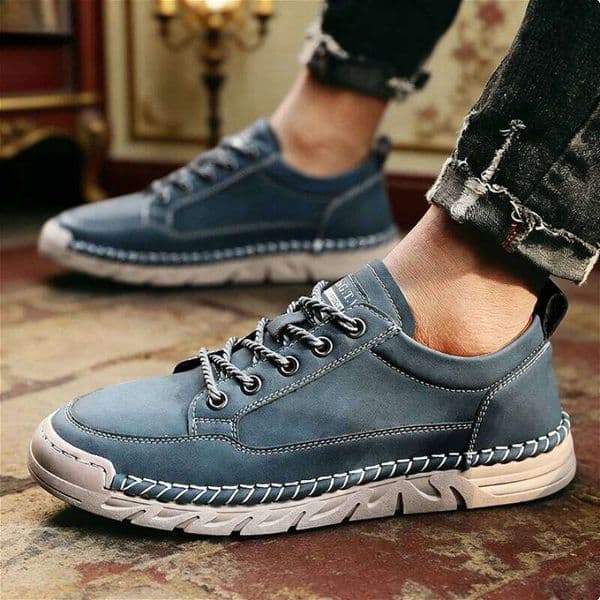 Men's Comfort Casual Shoes Classic Lace-Up Design Soft Non-Slip Rubber Sole Breathable Footwear for Spring Autumn Work Outdoor