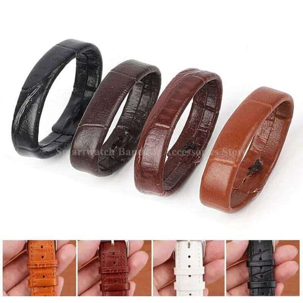 2Pcs Leather Ring 14mm 18mm 20mm 21/22mm 24mm 26mm Strap Keeper Loop Watch Band Holder Retainer Accessorie H260305