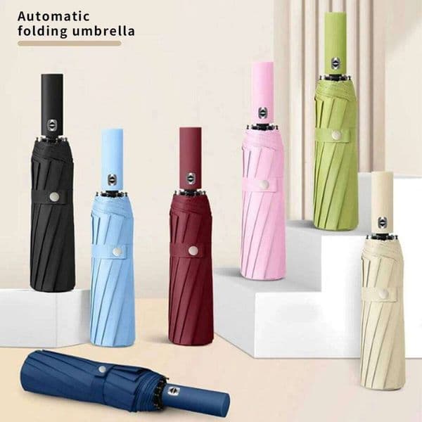 24 bone automatic folding umbrella Windproof sunshade Men's and women's Luxury Business Umbrella Sunshade zwq 26Y0304