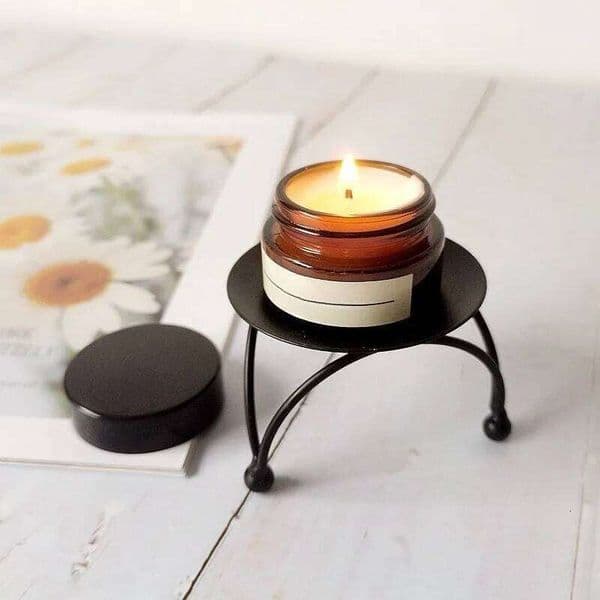 1PC New iron art holder round scented candle tray creative romantic dining table decoration desktop ornament XJ260305
