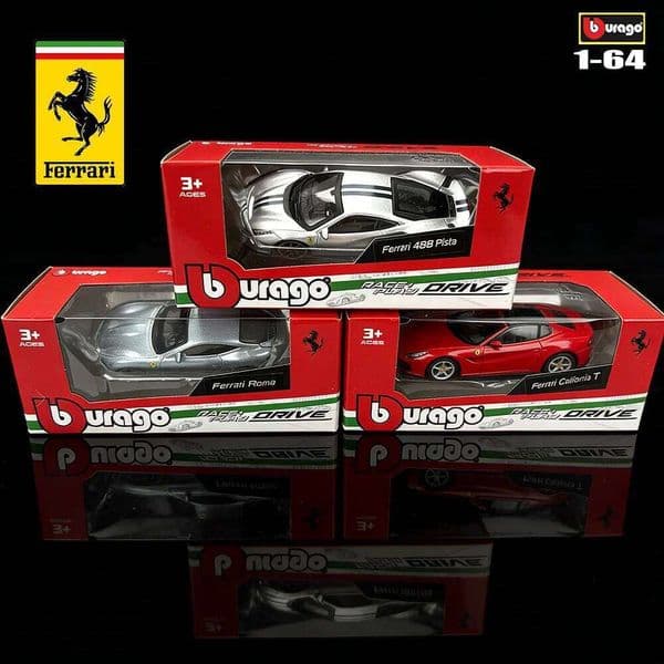 Bburago 1: 64 Ferrari series Multiple choices California T 488 PISTA ROMA Car Die Casting Model Children's Gift Toy C260305