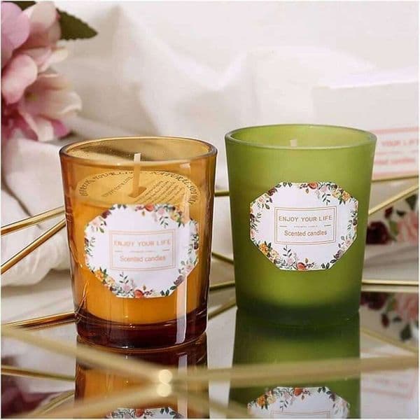 Glass Jar Scented - Natural Plant Wax Aromatherapy Candle for Home Wedding Party Decor Relaxation SL260524V5QZ