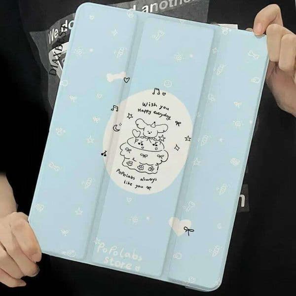 Pencil Holder Case Funda Ipad 2017 2018 9.7inch 10.2 7th 8th 9th Gen for Tab S7 S8 11 S10 S9 12.4 Inch Plus Puppy 26L0306