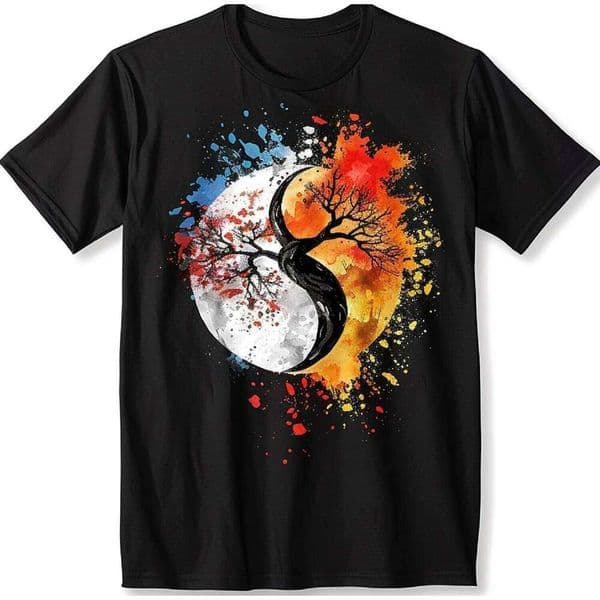 Tree of Life Yin Yang T-Shirt Chinese Yin-yang Tai Chi Means Harmonious Clothes for Women Graphic T Shirts Tops L260306
