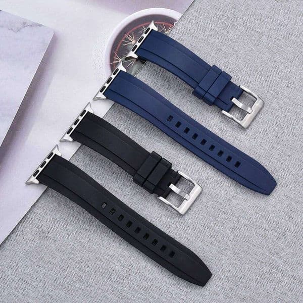 Sport Rubber Strap For Watch Ultra Band 49mm 46mm 45mm 44mm 42mm 41mm 38mm FKM TPSIV Bracelet iWatch Serie 10 9 8 7 6SE543 H260305