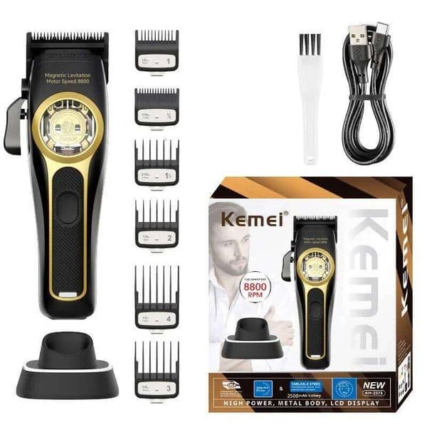 Kemei Professional Magnetic Levitation Motor 8800 Rpm Charging Base Men's Hair Clipper KM-2373 26W0306