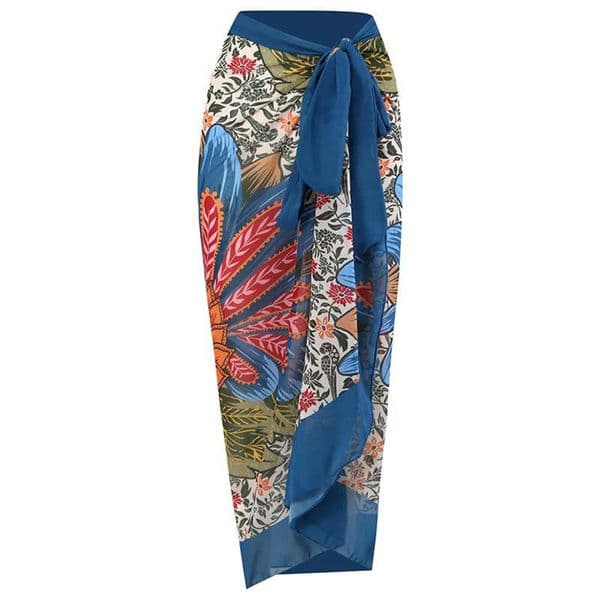 2023 Sexy Print Retro Swimwear Beach Dress Cover Up Long Skirts Skirt Party Outfits Swimsuit Beachwear 260228