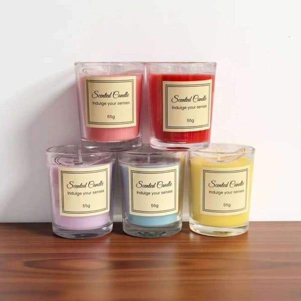 Jasmine Premium Box Glass Handmade Soy Wax Smokeless Creative Aromatherapy Candle Companion Gift W260304 W260305