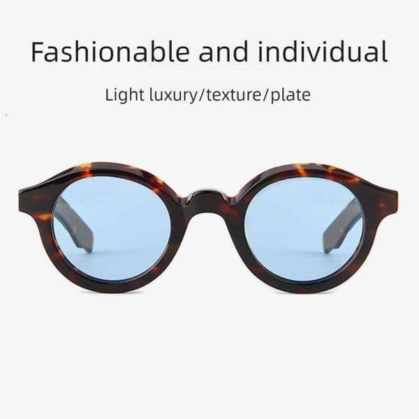 Cross Border Foreign Trade Retro Round-Frame High End Fashion Sunglasses The Same Style As Popular Among European And American Influencers Trendy High-Quality