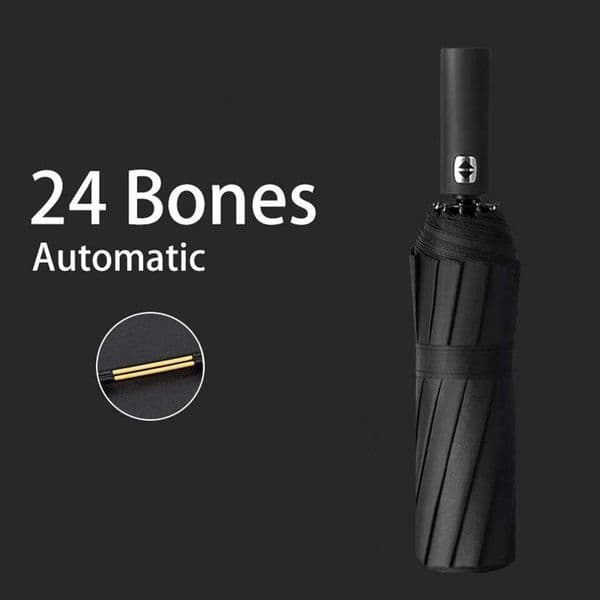 Windproof Automatic Folding Umbrella, 125CM Large Umbrella Surface, Sun UV Protection UPF50+ Rain Umbrellas for Man and Women 26Y0304