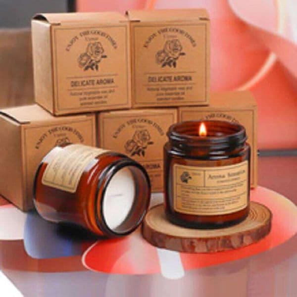 Smokeless soy wax can be lit 30 hours. It is suitable for emergency situations, aromatherapy, and lighting purposes. L260601