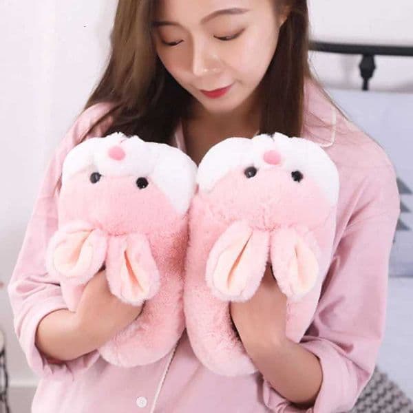 House Slipper Cloud Womens Rabbit Winter Warm Plush Indoor household Casual Flat Female Home shoes Sneaker Footwear Flip Flops S260305
