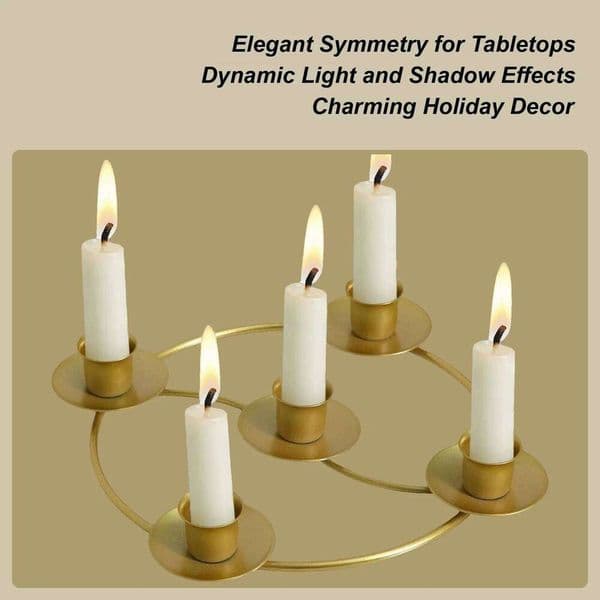 Sticks Holder Decor Vintage Metal Display Stand Advent Wreath Candle Stick Holders For Home Kitchen Living Room Bedroom XJ260305