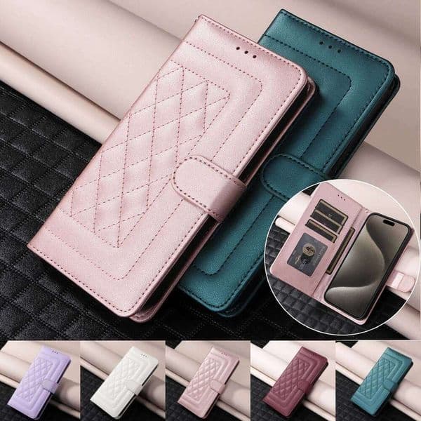 Flip Leather Phone Case for Galaxy S24 S25 Ultra S23 FE S22 S21 S20 S10 S9 Plus Note 20 10 Lanyard Wallet Card Cover H260305