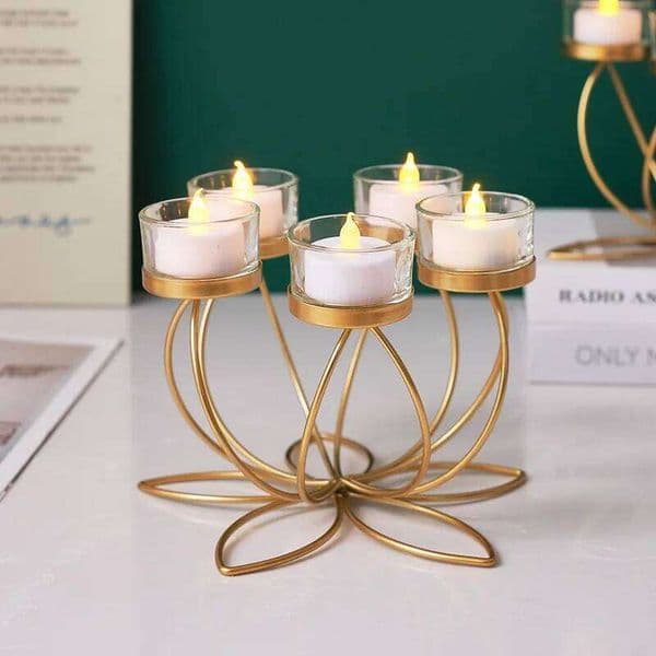 1pcs Iron Candle Holder Vintage Romantic Dinner Decor Home Centerpiece Wedding Gift Dining Table Decoration XJ260305
