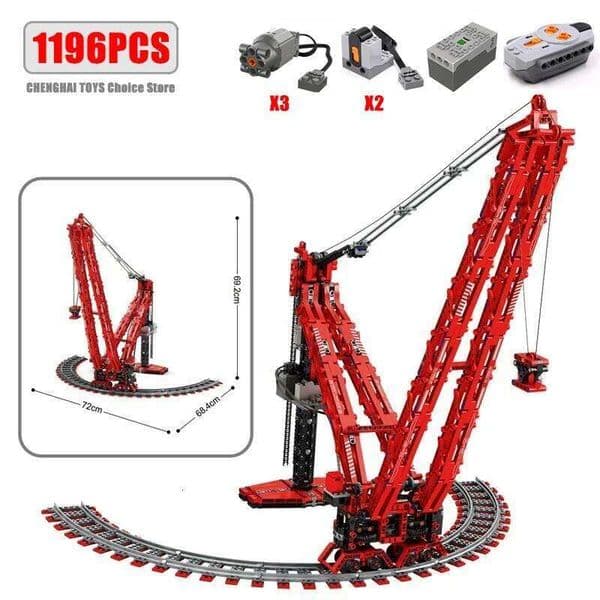 SK6000 Building Blocks Heavy Ring Crane Remote Control Technology Bricks Model Desktop Ornaments Kids Toys Holiday Gifts Z260305