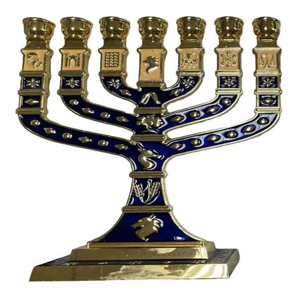 Menorah Candelabrum Decorative Table Centerpiece 7 Branch Metal Candlestick for Anniversary Dining Room Parties Home Wedding XJ260305