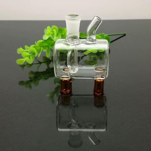 New Glass Smoking pipes hookah Oil Burner Pipes Smokings square tube portable glass water bottle