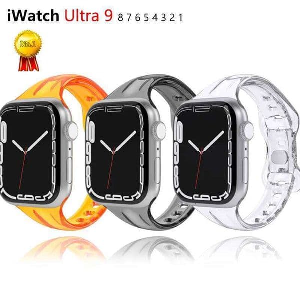 Watch Band 41mm 40mm 45mm 44mm Transparent Clear Slim Soft Silicone Strap For iWatch Ultra2 49mm Series 9/8/7/6/SE/5/4 H260305