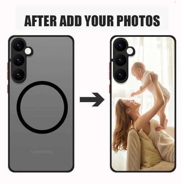 Magnetic Customized Phone Case For Galaxy S25 Edge S24 S22 Ultra S23 S21 FE A54 A55 A56 5G Capa DIY Photo H260305