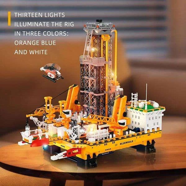 3271PCS Offshore oil wells Building Blocks Drilling Platform Model Light Bricks Desktop Ornaments Kids Educational DIY Toys Gift Z260305