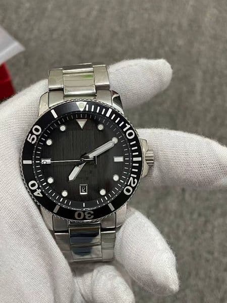 AAA quality Automatic Movement Men's Watches black Dial Stainless Steel Strap watch