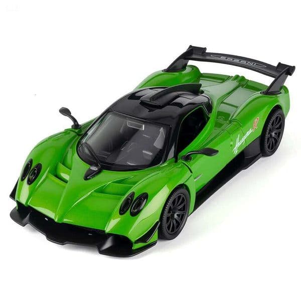 1:32 Pagani Huayra Model Toys Zonda R Diecast Alloy Sports Car Sound Light Pull Back Doors Opened Miniature Cars Kids Presents C260305