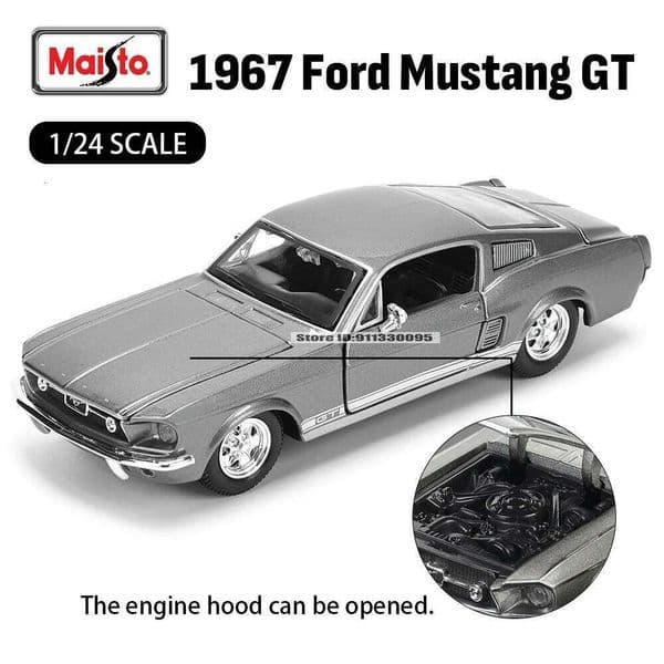Maisto 1:24 1967 Mustang GT FORD Shelby GT500 alloy car model handicraft decoration collection toy tool gift Die casting C260305