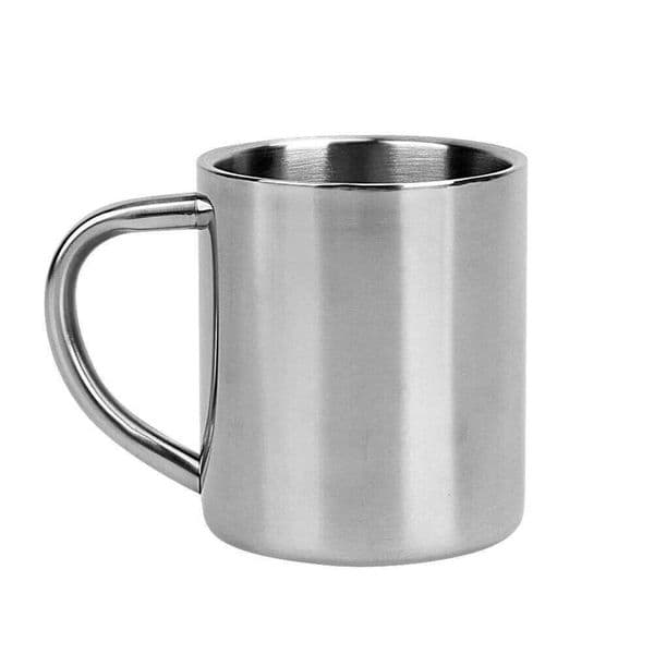 220ml Drinking with Handle Stainless Steel Mug Travel Camping Tea Milk Coffee Cup for Kids 26L0306