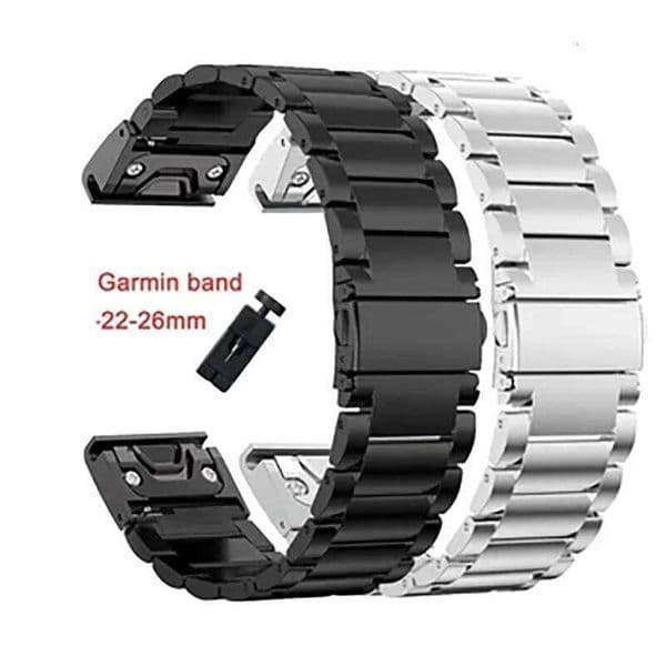 22 26mm Stainless Steel Strap Garmin Epix Gen 2 Tactix Metal Band For Fenix 7 7X 6 6X Pro 5 5X Plus QuickFit Watchband H260305