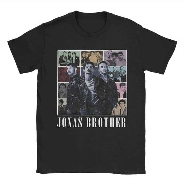 Men T-Shirt Music Brothers Tour 2025 Jonas Concert Pure Cotton Tees Short Sleeve Band Legend T Shirts Round Collar Tops Gift H260305