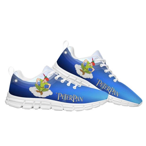 Peter Pan Sports Shoes Man Woman Boys Girls Disney Cartoon Decorate Sneakers Design Your Photo Logo Text Walking Shoes Walking Shoes Custom Shoe
