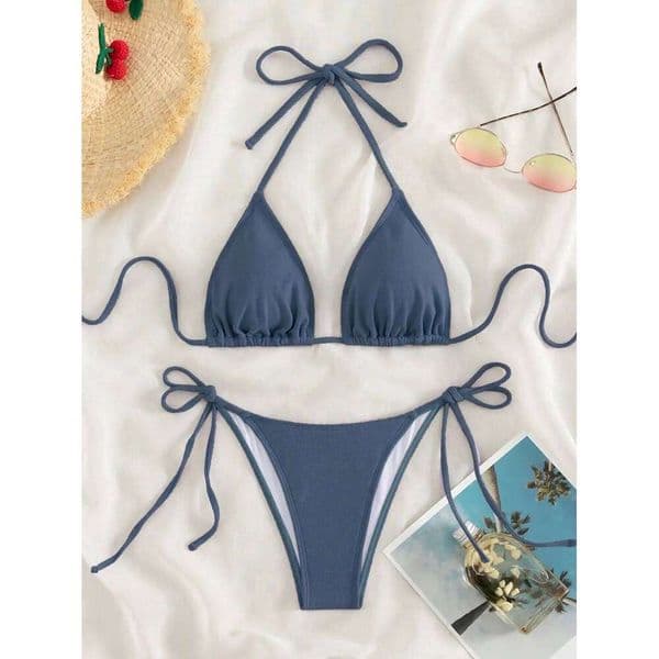 Summer white mi-grid bikini set sexy mature spring seaside photo shoot suitable for women Y260303
