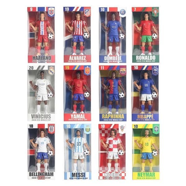 2026 World Cup Football Stars 22CM Messi C Ronaldo Mbapp Yamal Figurine Model Ornament T260306