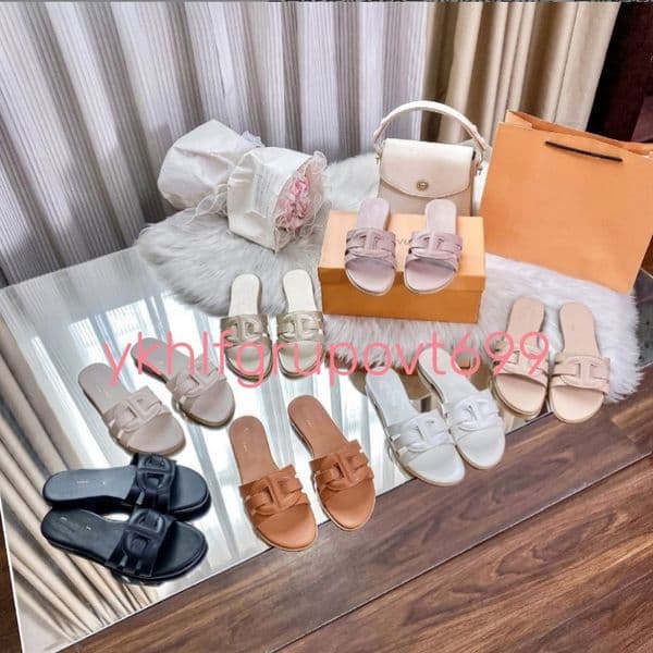 designer sandals for women famous slides sandale womens flat slide slipper sliders shoes bottom flip flops casual beach sandal 36-42 AN07