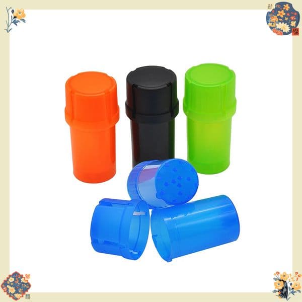 Wholesale mini 3 part 40mm Tobacco Grinder Plastic Grinder smoking pipes with Med Container smoking pipes Grinders Crusher herb Grinder