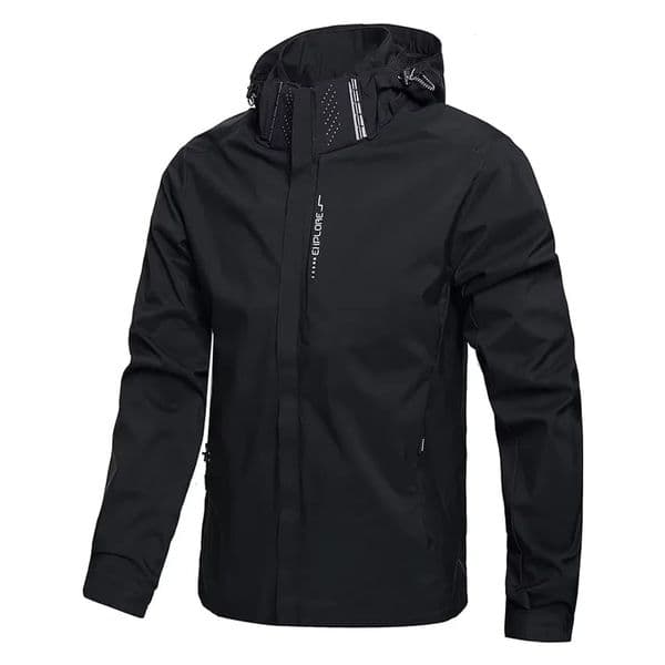 Mens Waterproof Rain Jacket Lightweight Outer Hooded Outdoor Raincoat Hiking Windproof Jacket Climbing Outdoor Jackets 260306
