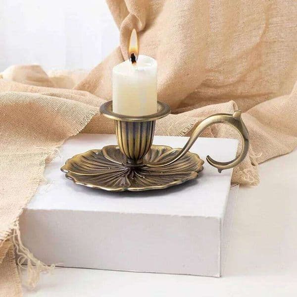 European Style Candlestick Valentines Day Handheld Candle Holders Retro Single Head Candlelight Stand Taper Holder Wholesale XJ260305