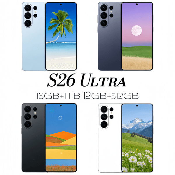 S26 Ultra S25 5G smartphone i17 Pro Max unlock phone dual SIM card 2TB HD full touch screen frontu0026rear cameras Android support multiple languages Q260428