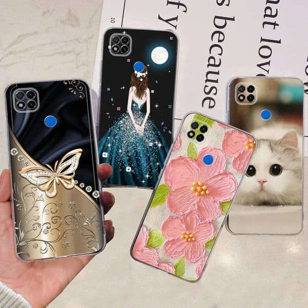 Cute Fashion Painted Cover Soft Silicone Phone Case For 9C 9C NFC Fundas 6.53'' Coque Bumper H260305