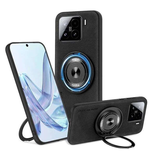 Magnetic 360Rotating Metal Car Bracket Ring Leather Phone Case For 15 13 11 12 14 Ultra Pro Lite Back Cover H260305