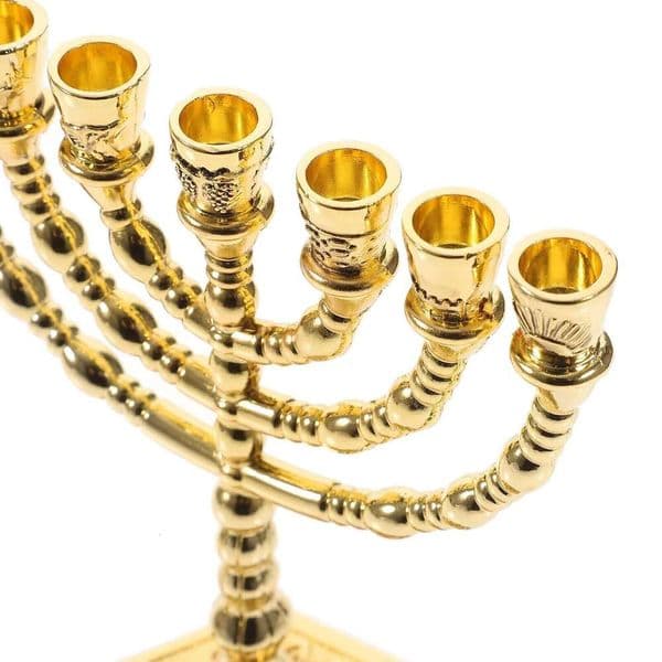 Metal Candelabrum Vintage Religious Menorah 7-Arm Holder Retro Decor Desktop Ornaments Festival Home Decorative XJ260305