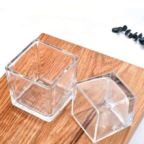 Geometry Square Candlestick Incense Making Candles Jar Supplies Transparent Glass Home Bedroom Desktop Decor DIY Tea Cup Gifts XJ260305