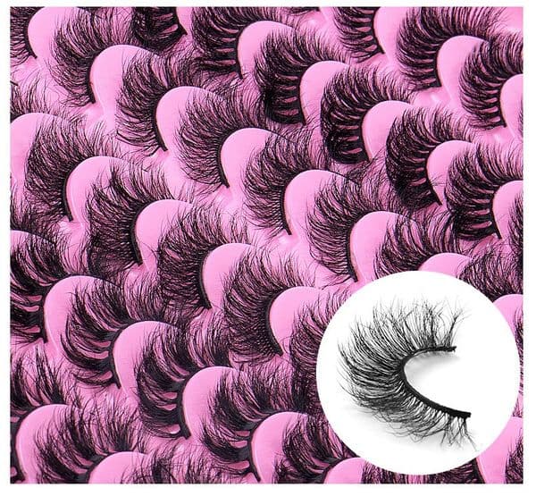 Multi-layer 3D Thick False Eyelashes Extensions Fluffy Wispy Messy Crisscross 3D Faux Mink Lashes Full Strip Eyelash Extensions Naturally Curled Eyelashes