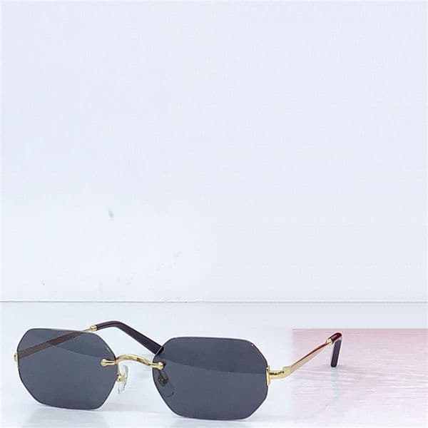 New fashion design square sunglasses 0656S rimless metal temples simple and popular style versatile outdoor UV400 protection eyewear