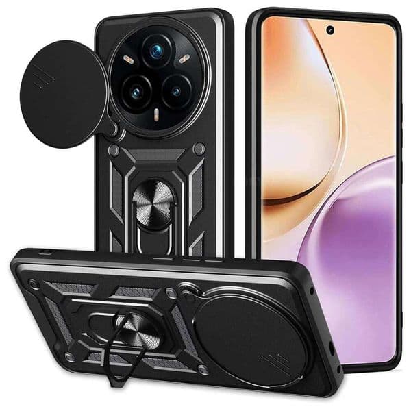 Armor Case For Realme Pro 5G 14 Pro+ Plus Cover Lens Protection With Ring Magnetic Holder Coque Fundas Capa H260305