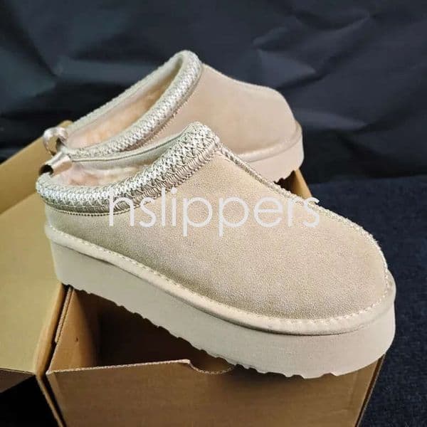Designer Tasman boots Australia boot Mustard Seed Chesut Fur Slippers Sheepskin Classic Ultra Mini Platform Boots Winter Women's Flat Shoes Suede 34-45