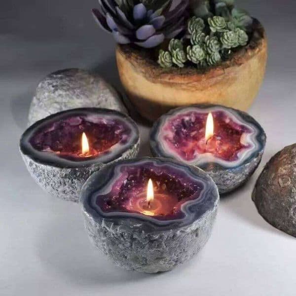 New Creative Bowl Retro Crafts Desktop Decoration Balcony Courtyard Aromatherapy Vintage Resin Candle Holder XJ260305